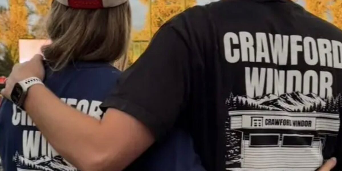 Morgan and Colby Snyder in Crawford Windor shirts, the family behind these garage door testimonials