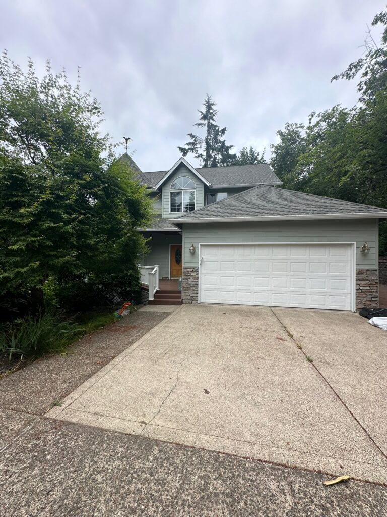 Established Eugene, Oregon home with a garage door upgraded to a quiet smart opener